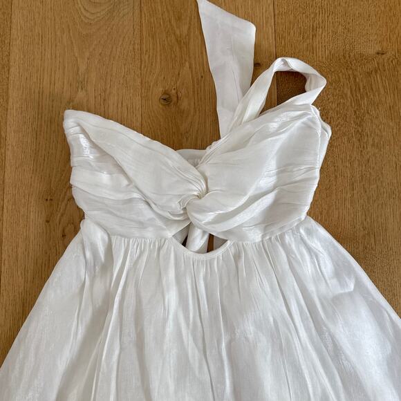 American Threads Babydoll Dress Gabby Twist Size S White - Picture 2 of 6